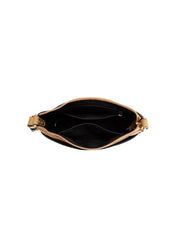 FRANCIS LEATHER XBODY BAG WITH RFID COMPARTMENT - BLACK/TAN