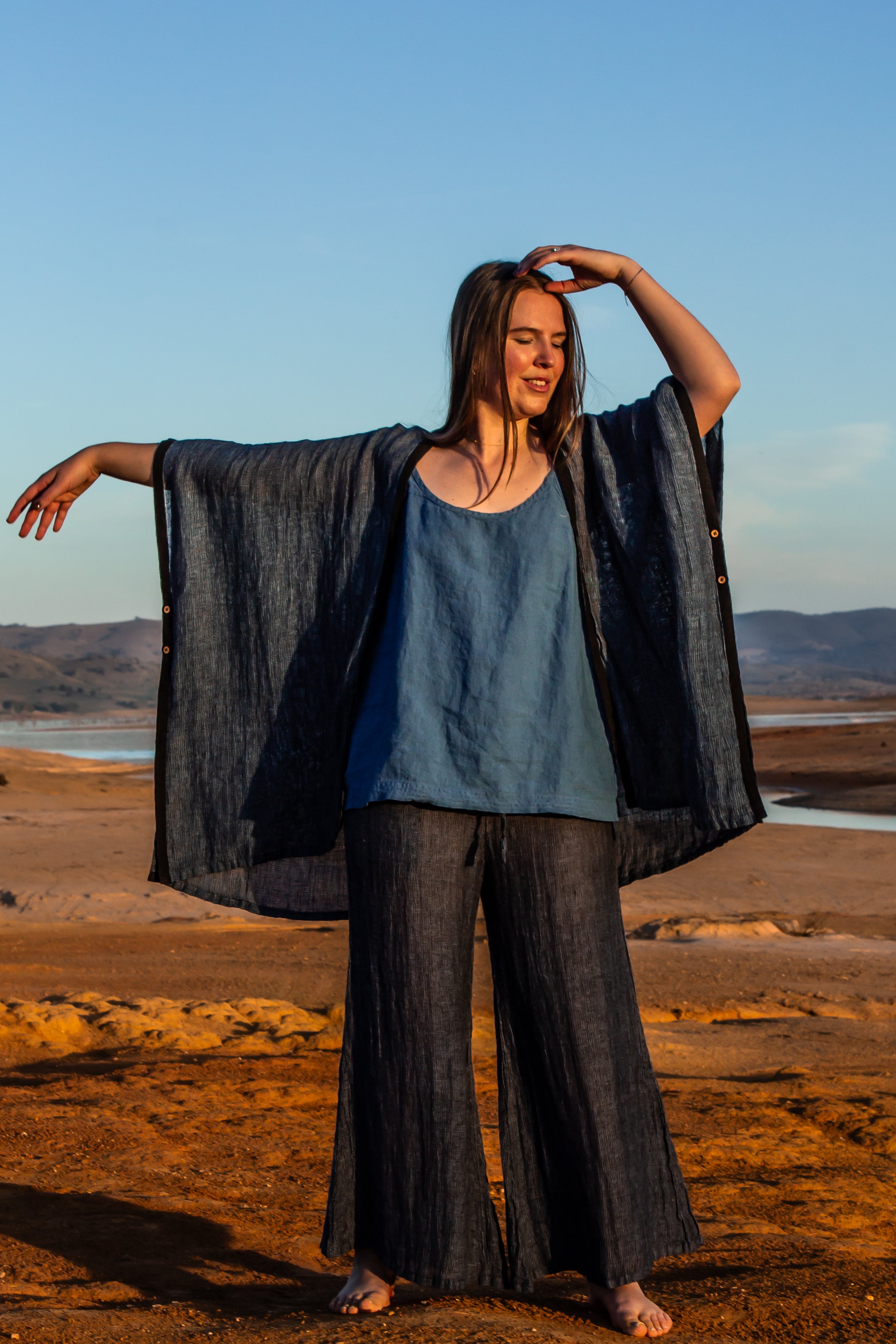 Badesi Jacket - Black + Azure Mesh
