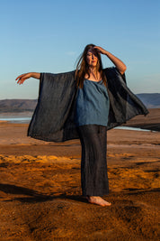 Badesi Jacket - Black + Azure Mesh