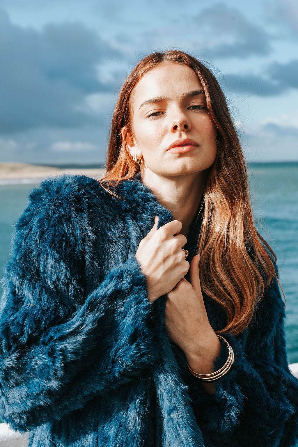 Fur Jacket Classic - Cyan