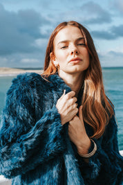 Fur Jacket Classic - Cyan