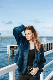 Fur Jacket Classic - Cyan