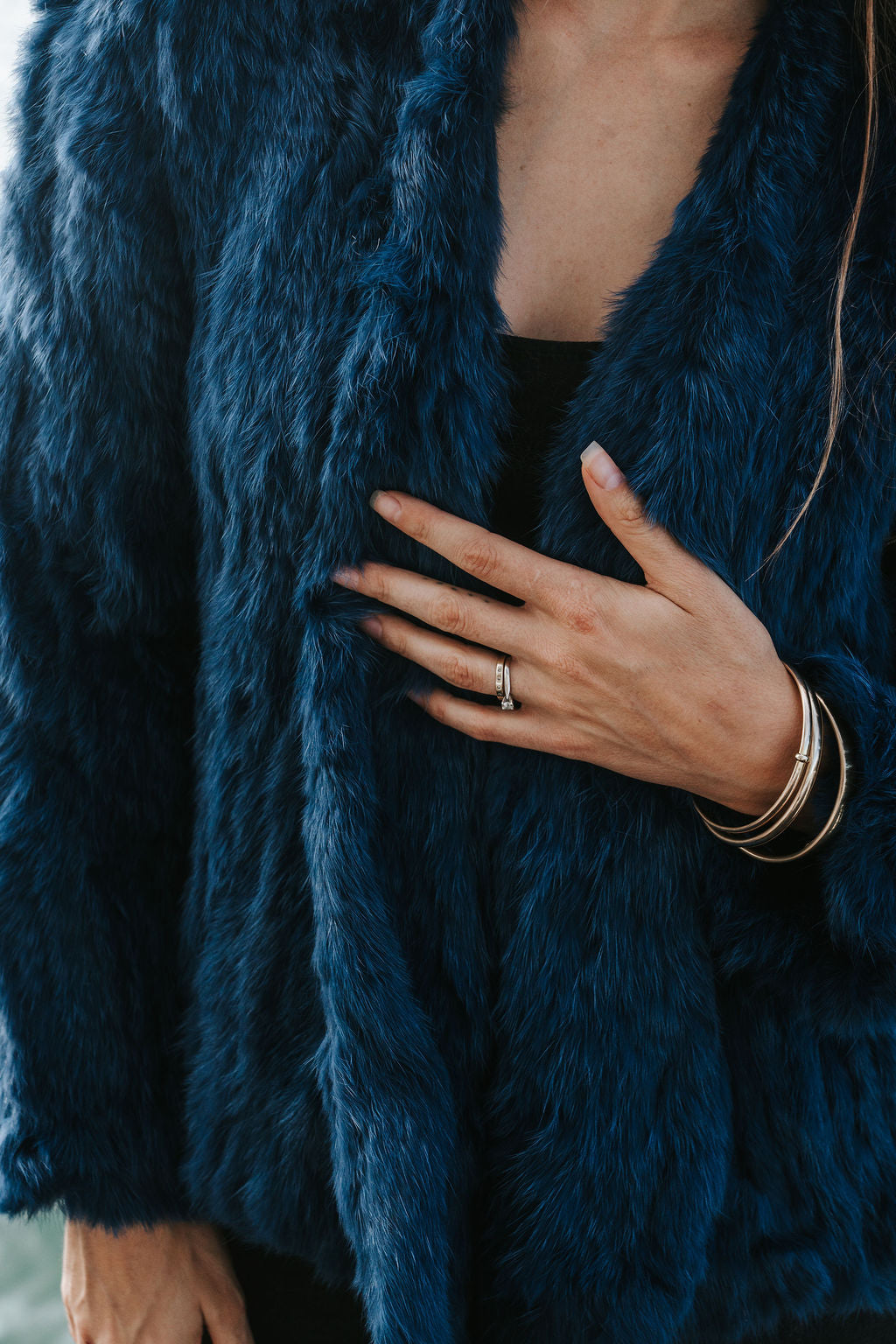 Fur Jacket Classic - Cyan