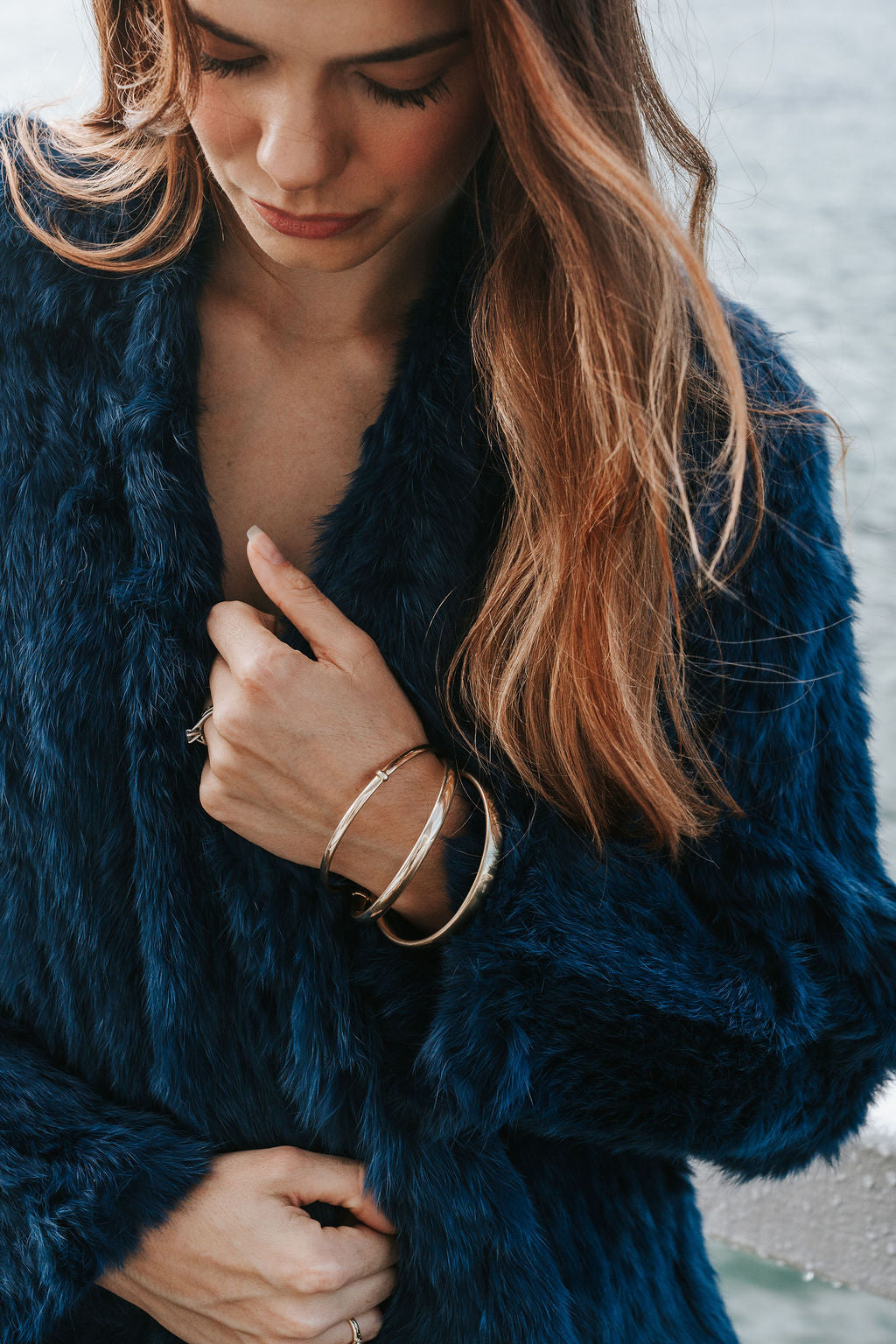 Fur Jacket Classic - Cyan