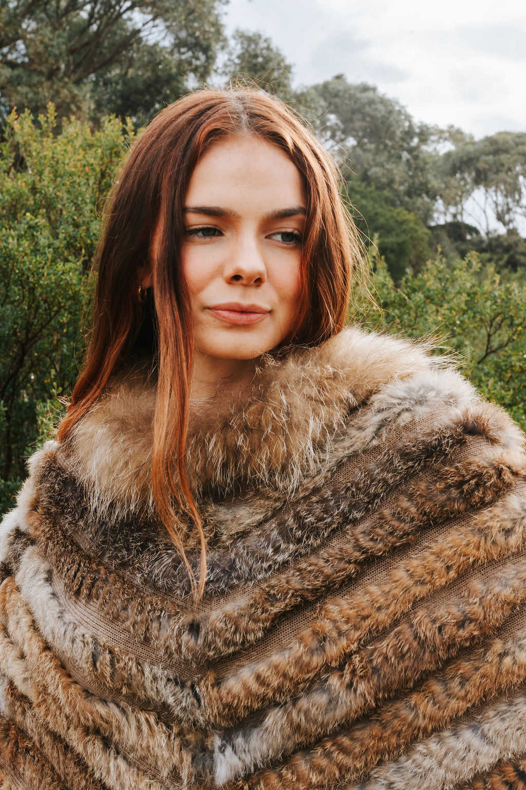 Fur Cape - Natural Tan
