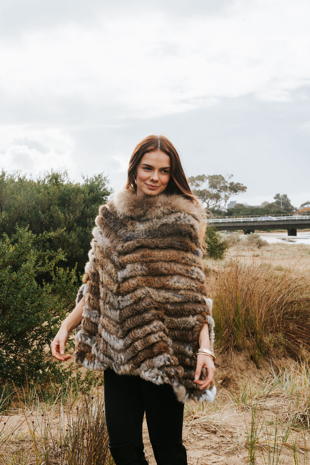 Fur Cape - Natural Tan