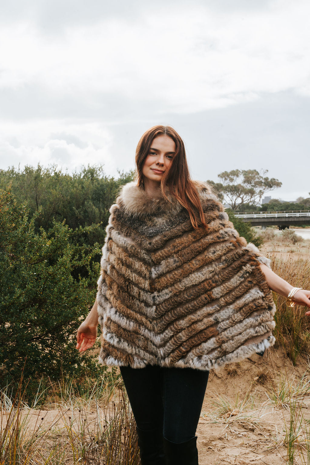 Fur Cape - Natural Tan