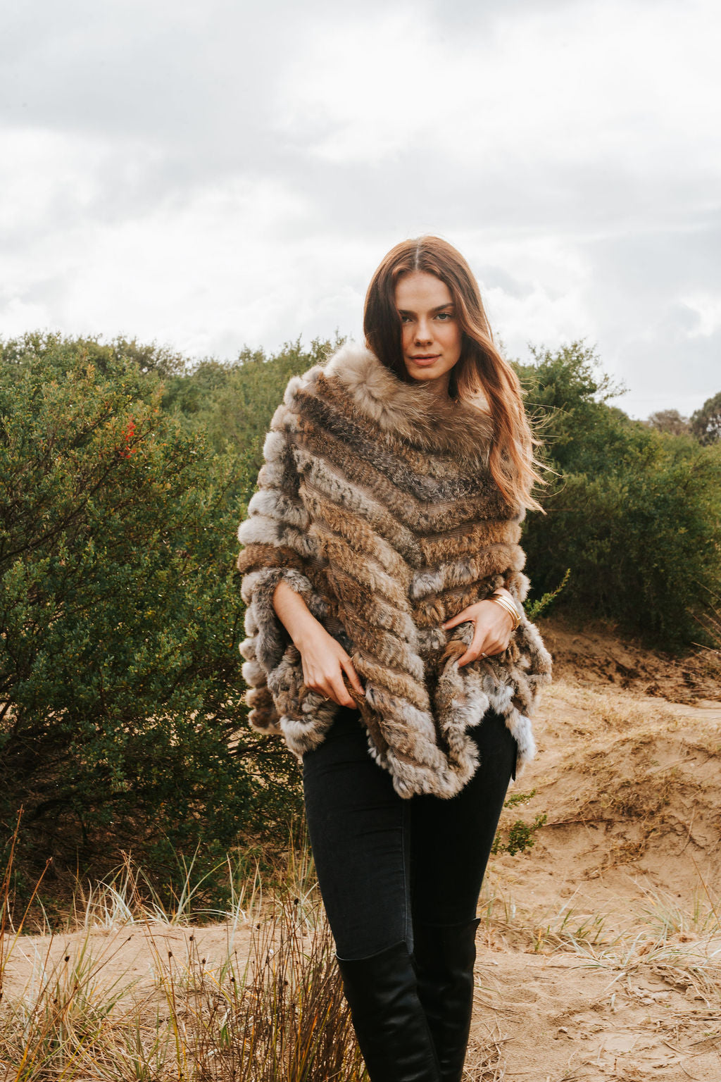 Fur Cape - Natural Tan