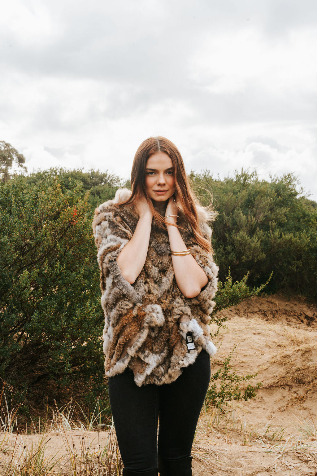 Fur Cape - Natural Tan