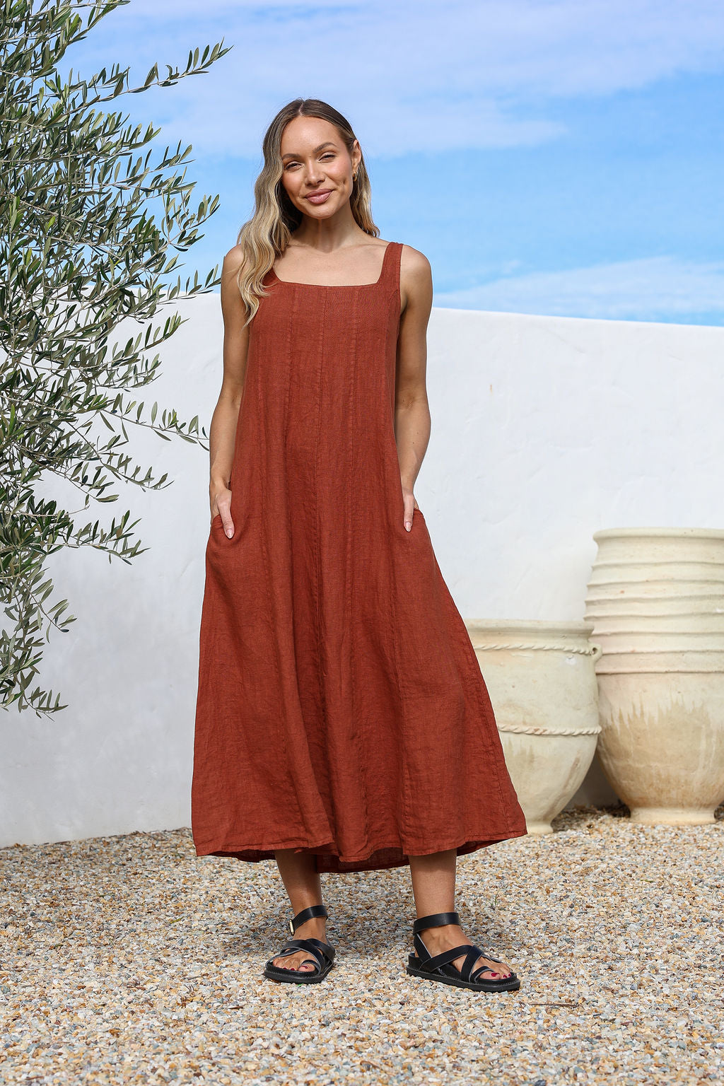 kowtow a line dress Dancer Dress Black Kowtow – The Good Store Barcelona main image 0
