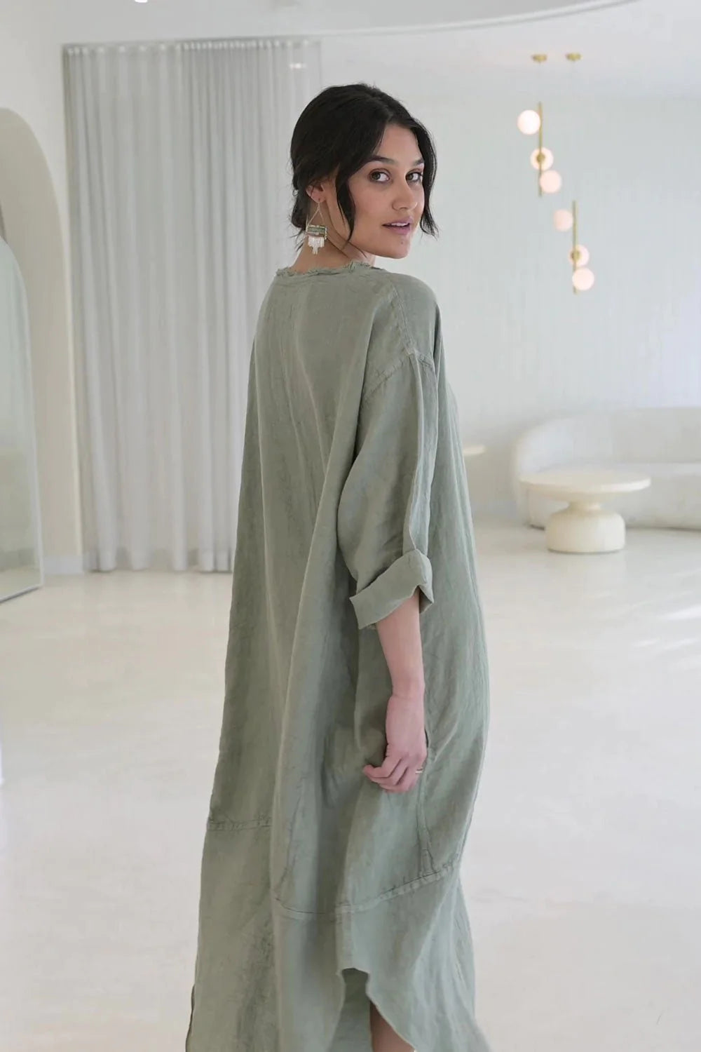 Eadie Malle Linen Dress - Pistachio Tutto Bello Eadie Malle Linen Dress - Pistachio Tutto Bello