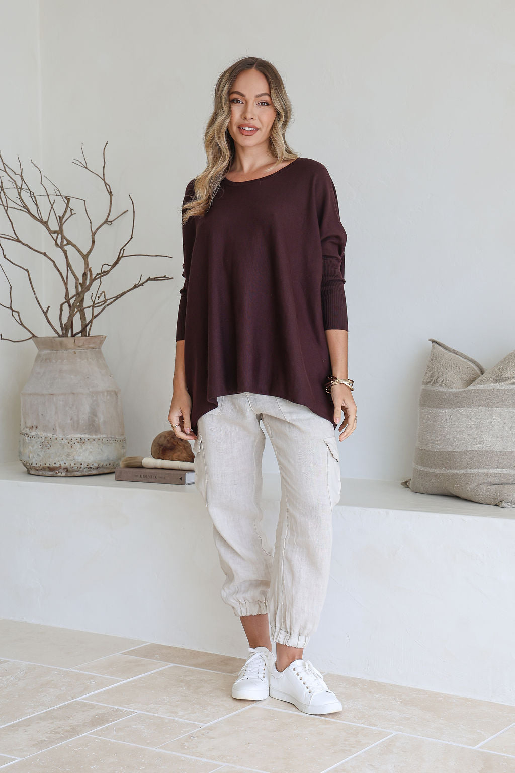 SN0309 Knit Top - Chocolate