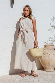 Papavero Linen Dress - Rose