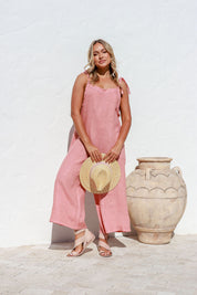 Gelsa Linen Jumpsuit - White