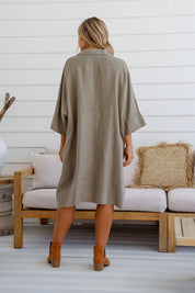 Autunno Linen Dress - Forest
