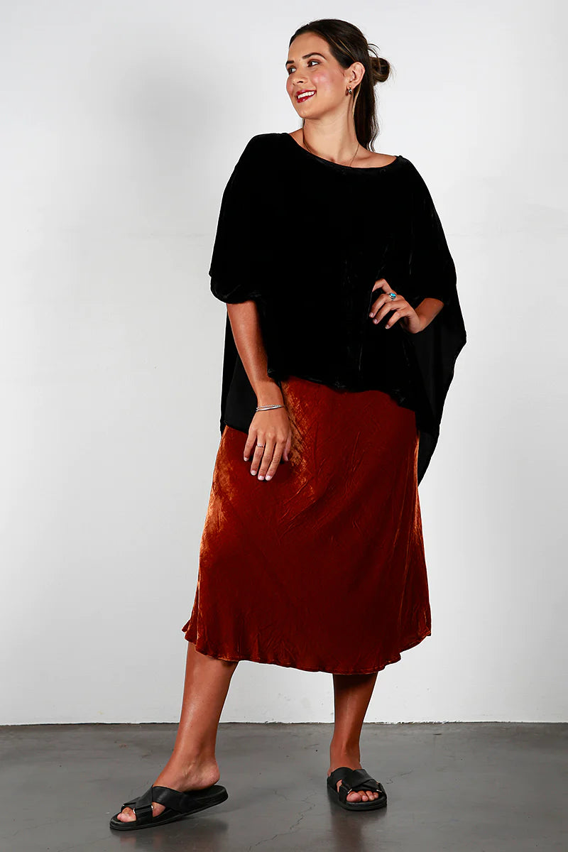 Iris Velvet Skirt
