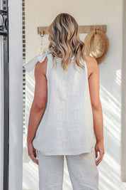 Fresia Linen Top - Sand