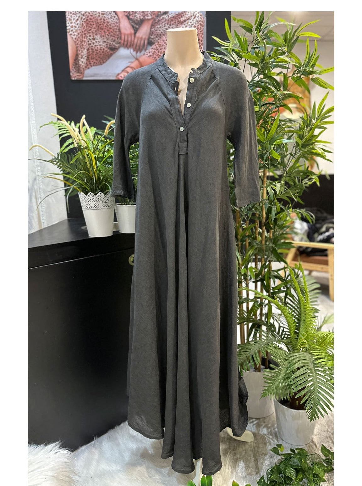 Katy Dress - Charcoal