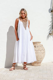 Sole Linen Dress - White