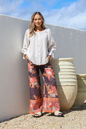 Tramonto Linen Top - Sand