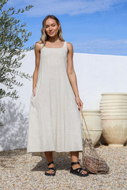 La Figura Linen Dress - Sand