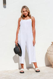 Gelsa Linen Jumpsuit - White