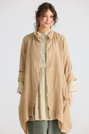 Harper Lee Linen Jacket - Capuccino
