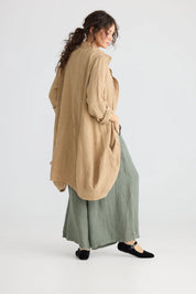Harper Lee Linen Jacket - Capuccino