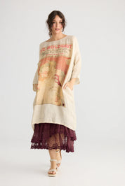 Isolde Linen Dress - Tangerine