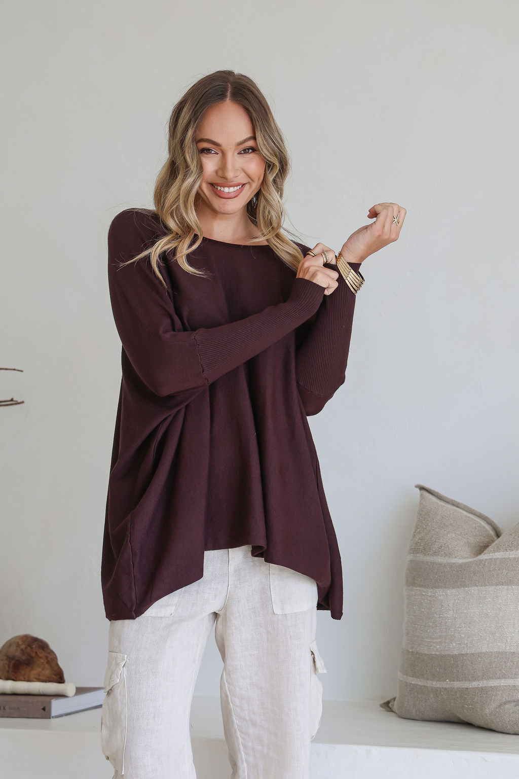 SN0309 Knit Top - Chocolate