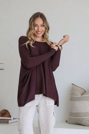 SN0309 Knit Top - Chocolate