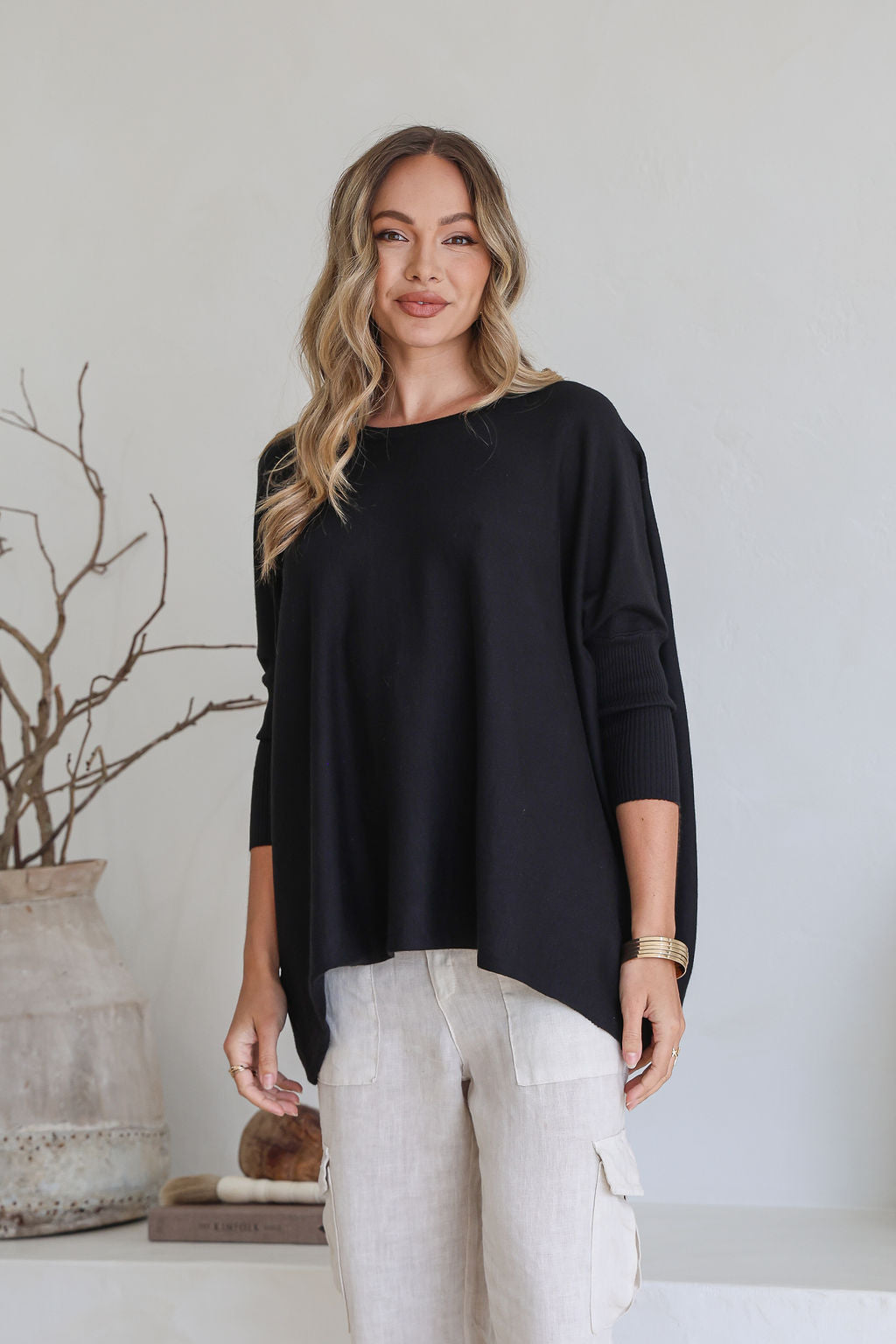 SN0309 Knit Top - Black