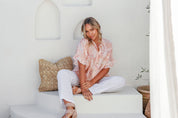 Viola Linen Top - Sand