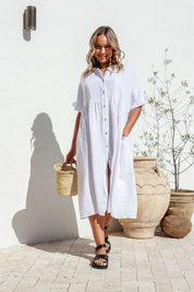 Peona Linen Dress - Sand