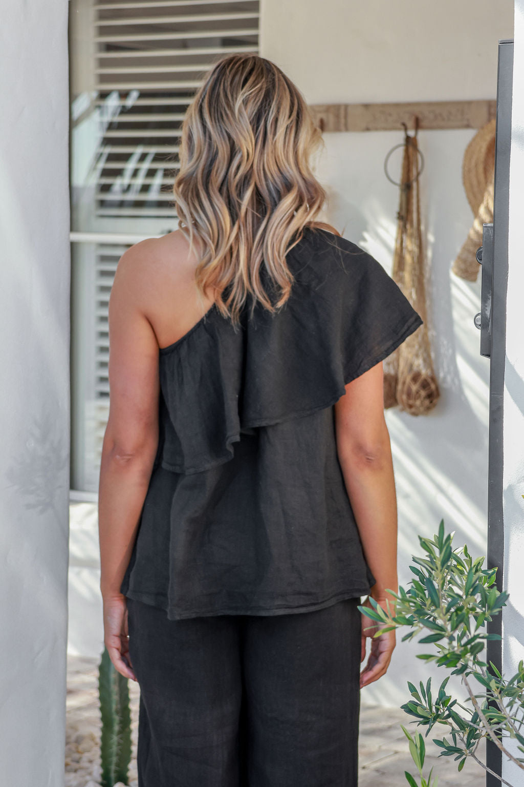 Magnifica Linen Top - White