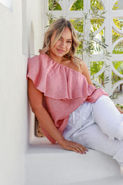 Magnifica Linen Top - White