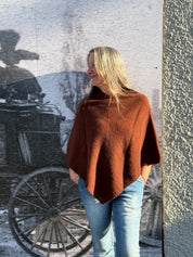 Possum/Merino Poncho - Russet