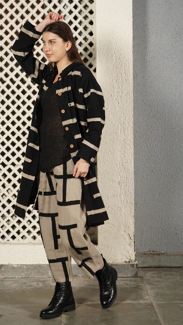 Cairo Linen Blend Jacket - Onyx