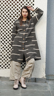 Cairo Linen Blend Jacket - Khaki