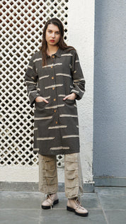 Cairo Linen Blend Jacket - Khaki