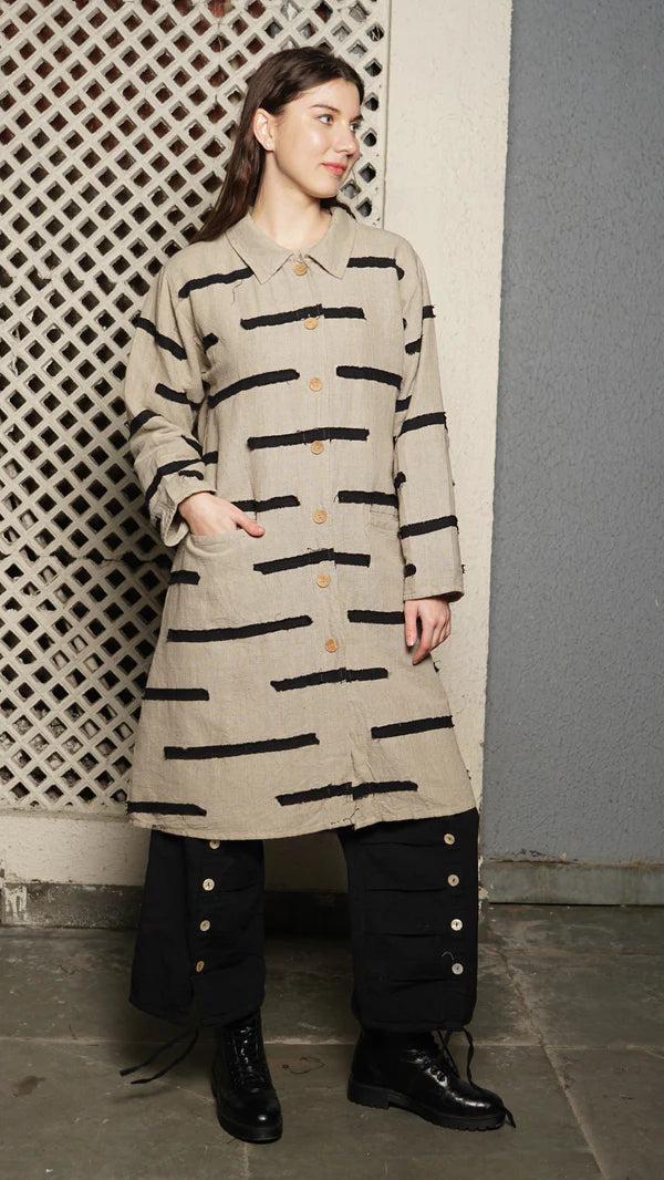 Cairo Linen Blend Jacket - Latte