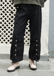 Polaris Linen Blend Pant - Onyx