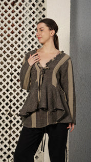 Napoleon Linen Blend Top - Onyx