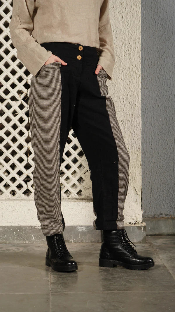 Carey Linen Blend Pant - Onyx