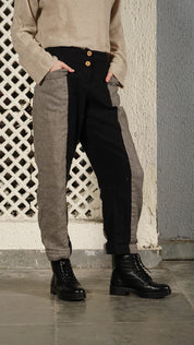 Carey Linen Blend Pant - Onyx