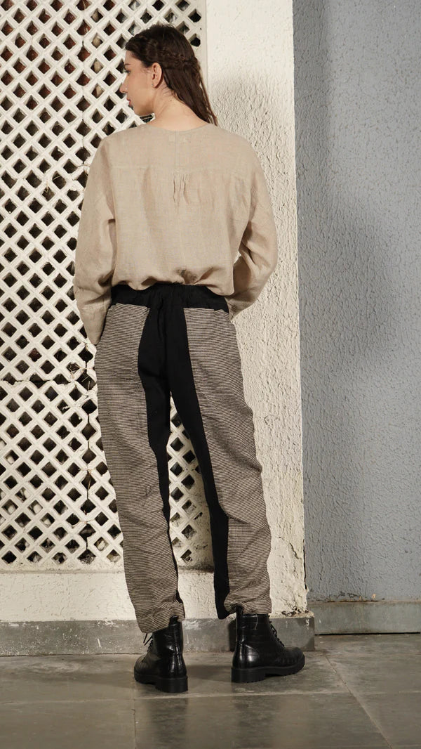 Carey Linen Blend Pant - Onyx
