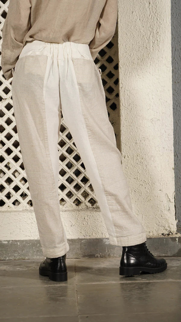 Carey Linen Blend Pant - Cream