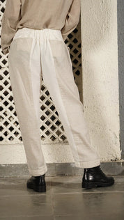 Carey Linen Blend Pant - Cream