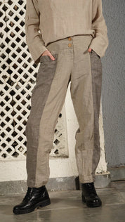 Carey Linen Blend Pant - Latte