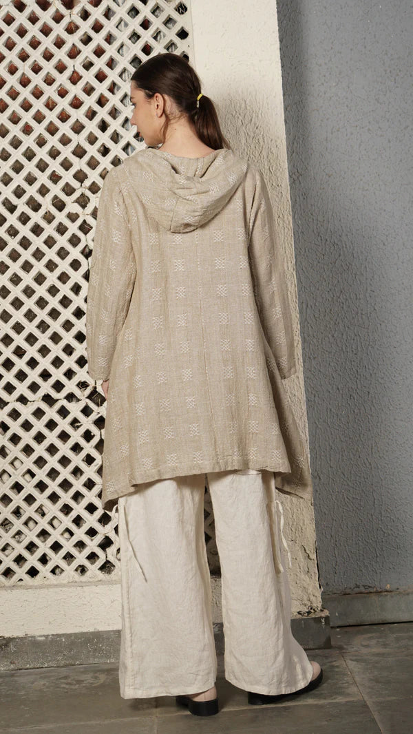 Toby Linen Blend Jacket - Latte